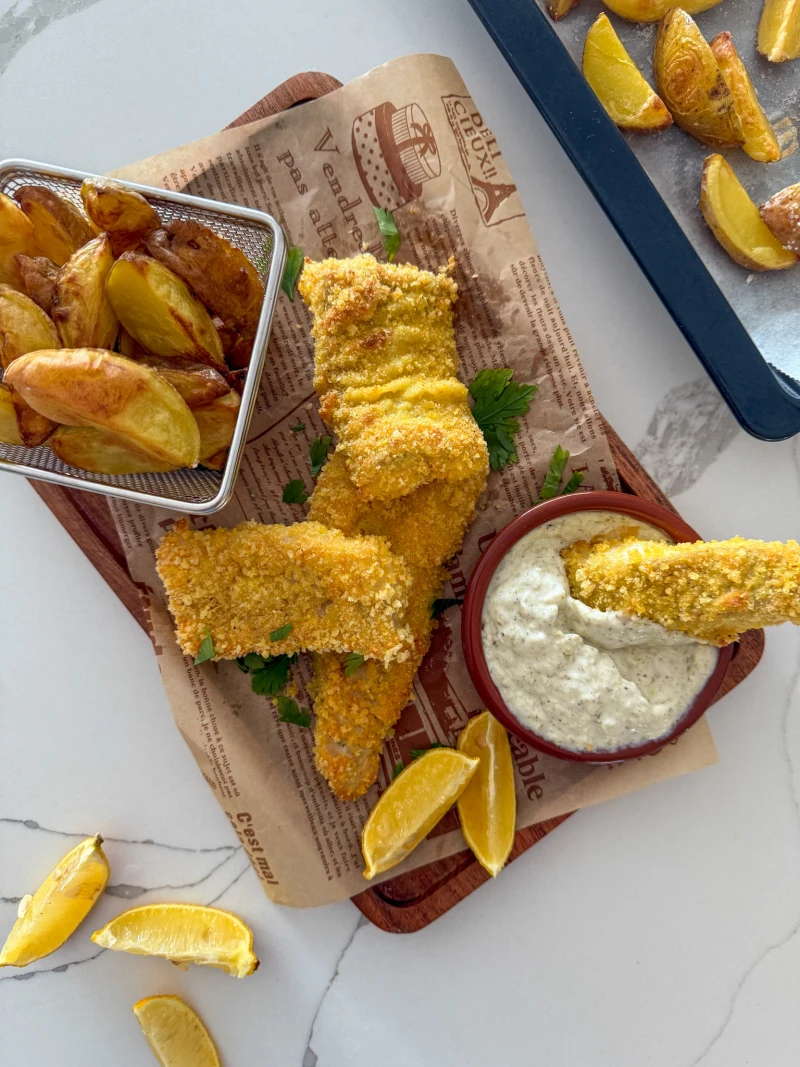 Fish and chips s domácí tatarkou