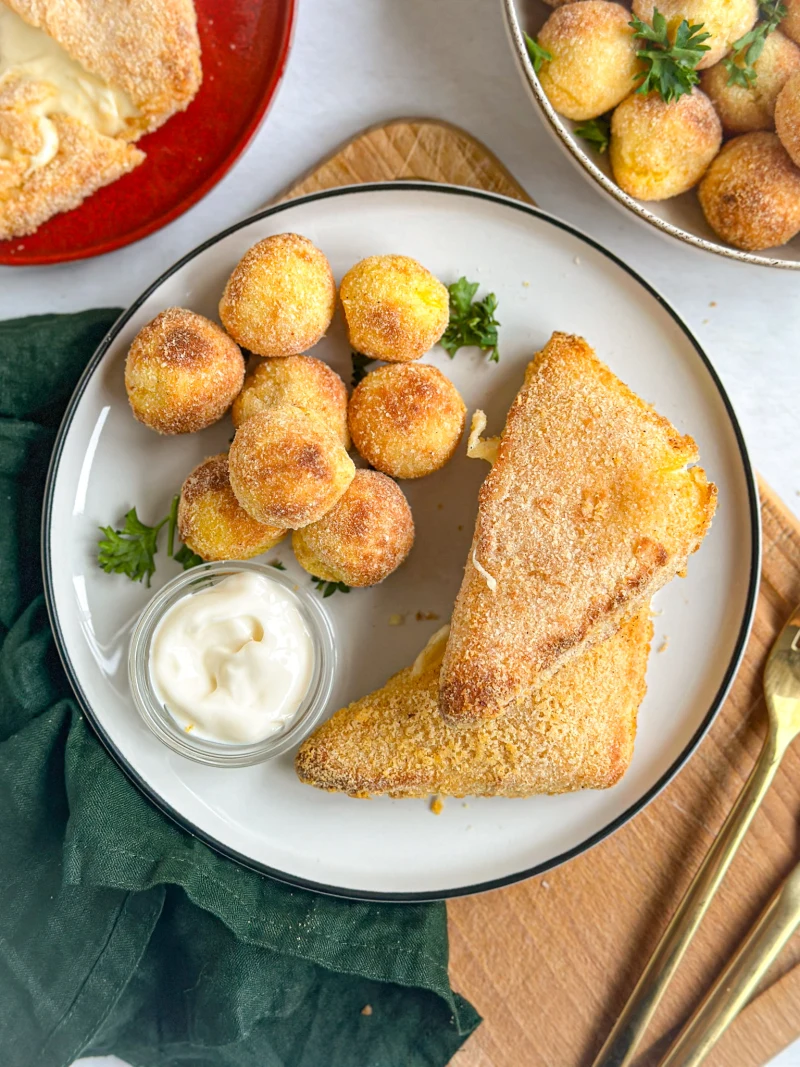 Smažený sýr v horkovzdušné fritéze