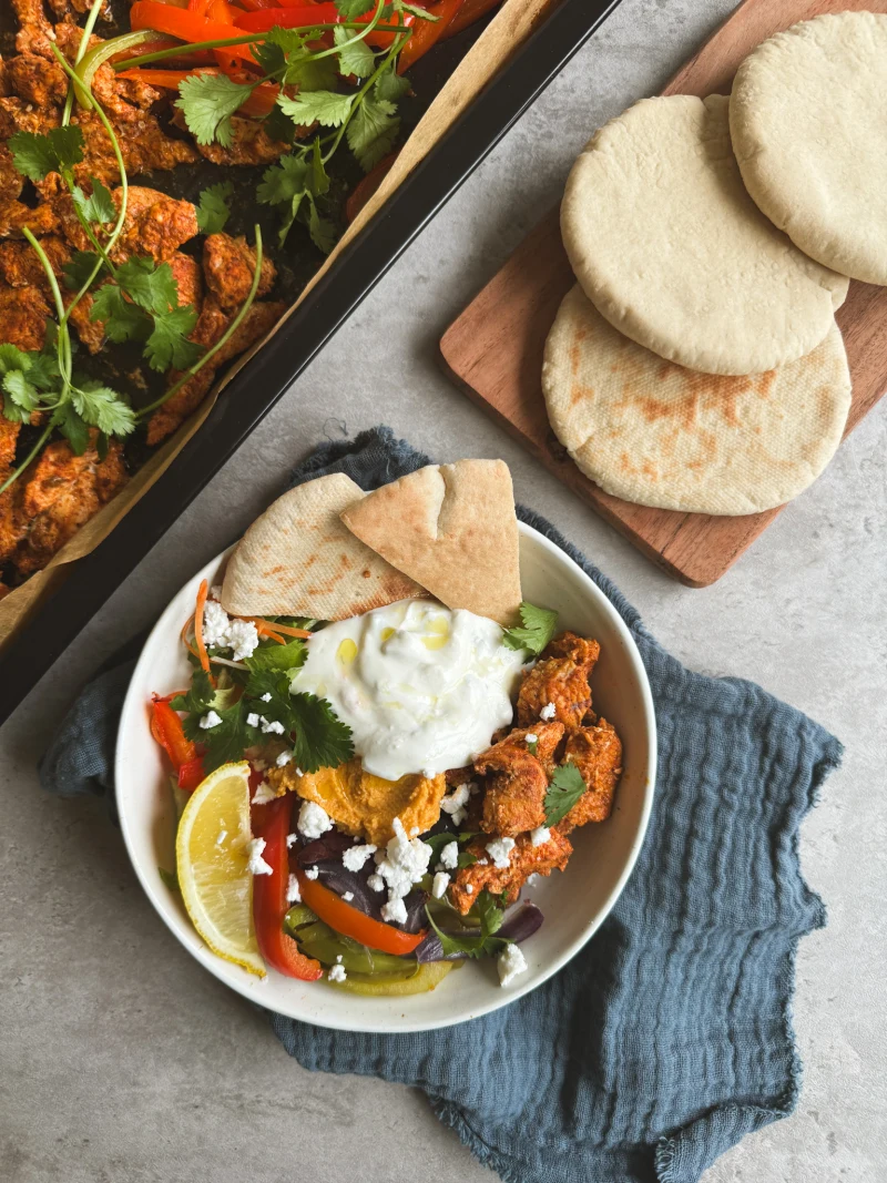 Kuřecí Shawarma s Pitou a Tzatziki