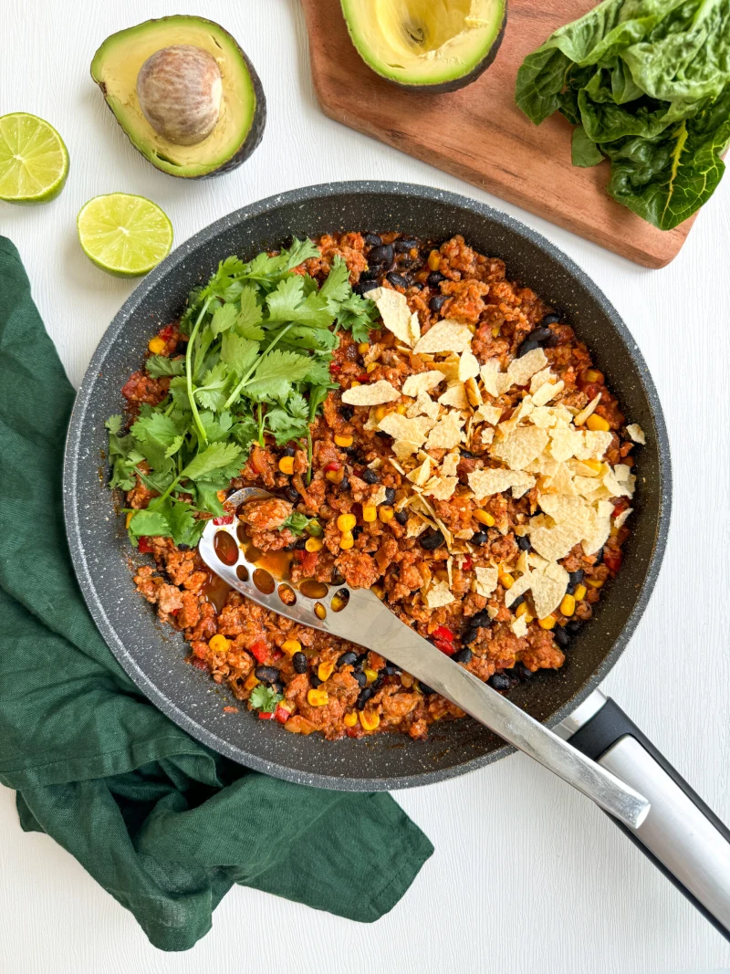 Kuřecí Taco bowl s rýží